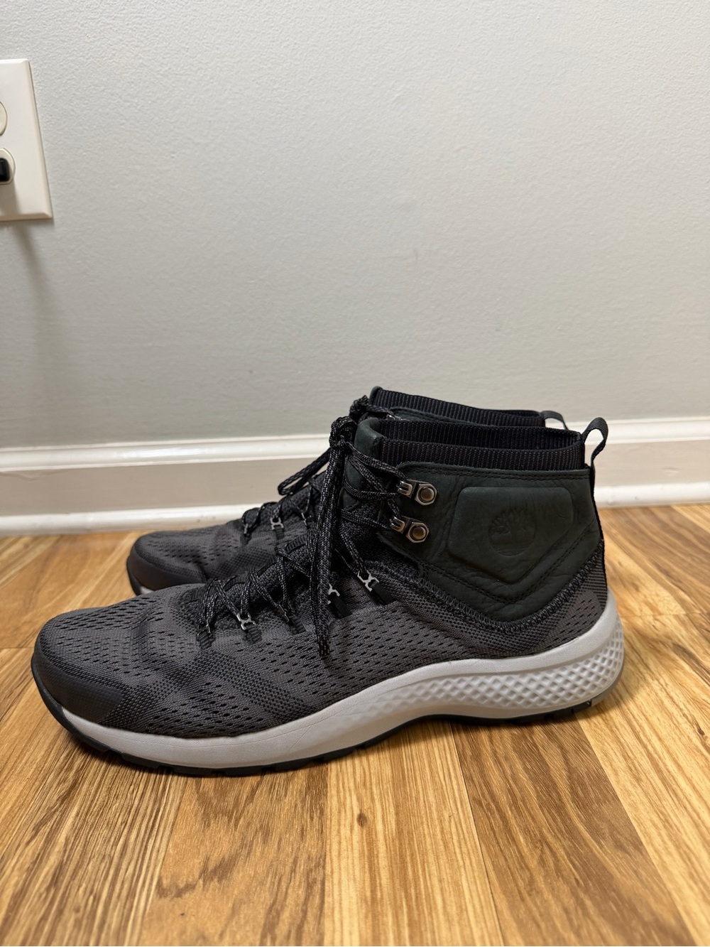 Timberland Fly Roam Black Trail Mid Knit Shoe Aerocore A1NQ5 Men Size 11